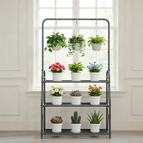 SORCEDAS plant stand corner-friendly design fits living room or balcony.