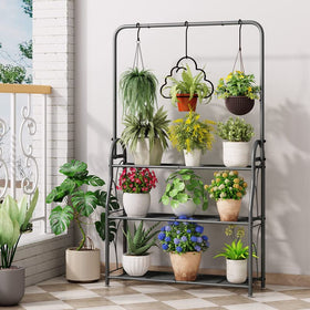 SORCEDAS plant stand dark grey finish withstands outdoor conditions.