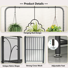 SORCEDAS plant stand multipurpose shelf and plant holder for storage.