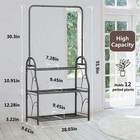 SORCEDAS plant stand outdoor weatherproof finish for year-round use.
