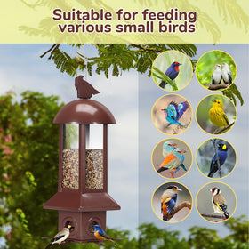 Sorflife feeder has six openings for multiple birds at once.