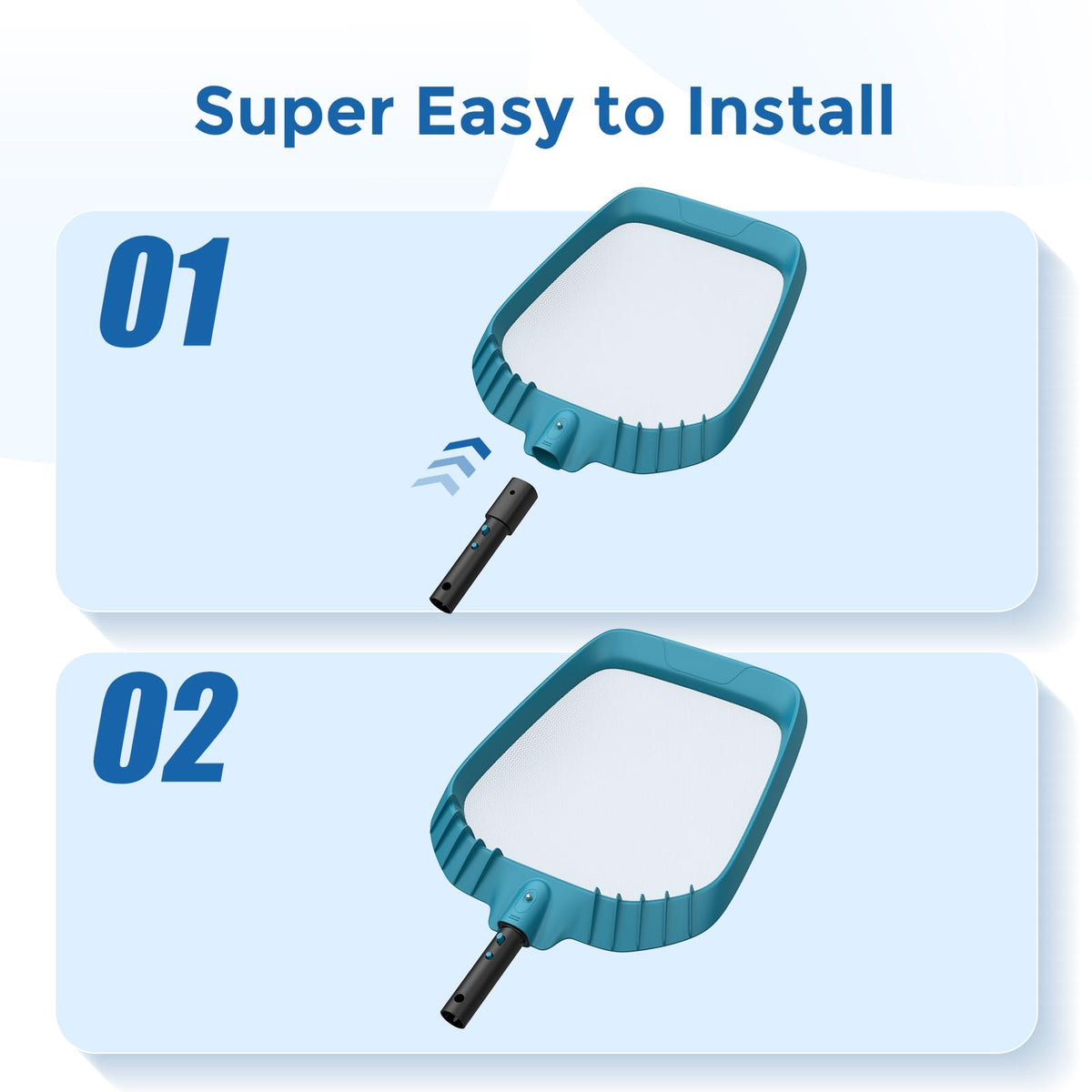 SORSWEET pool net fits standard 1-1/4 inch poles for quick setup.
