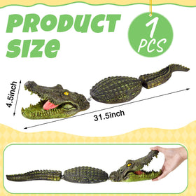 Sotiff alligator decoy shows lifelike texture for pond visibility.