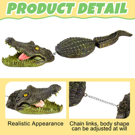 Sotiff large alligator decoy enhances pond visibility from afar.