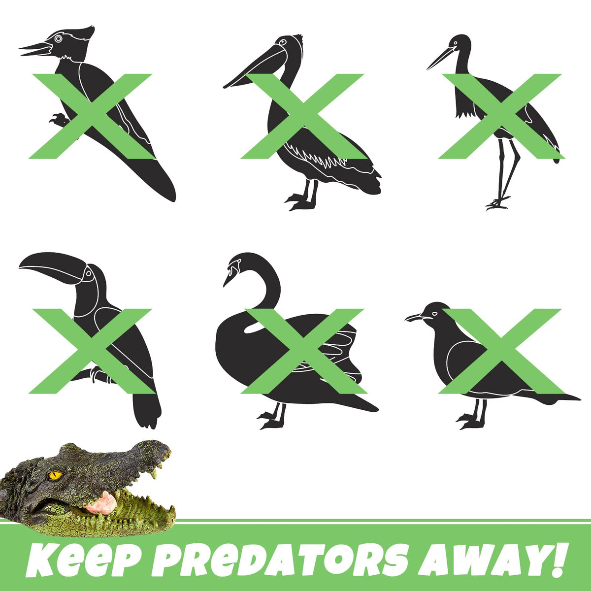 Sotiff realistic scales eyes teeth alligator decoy invites closer inspection.