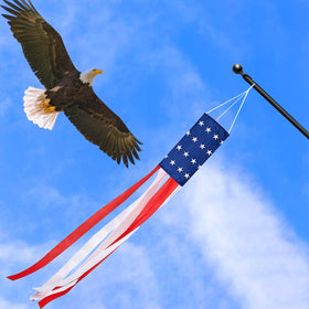 SOTOPOO tree-branch hanging windsock USA flag perfect for entryways