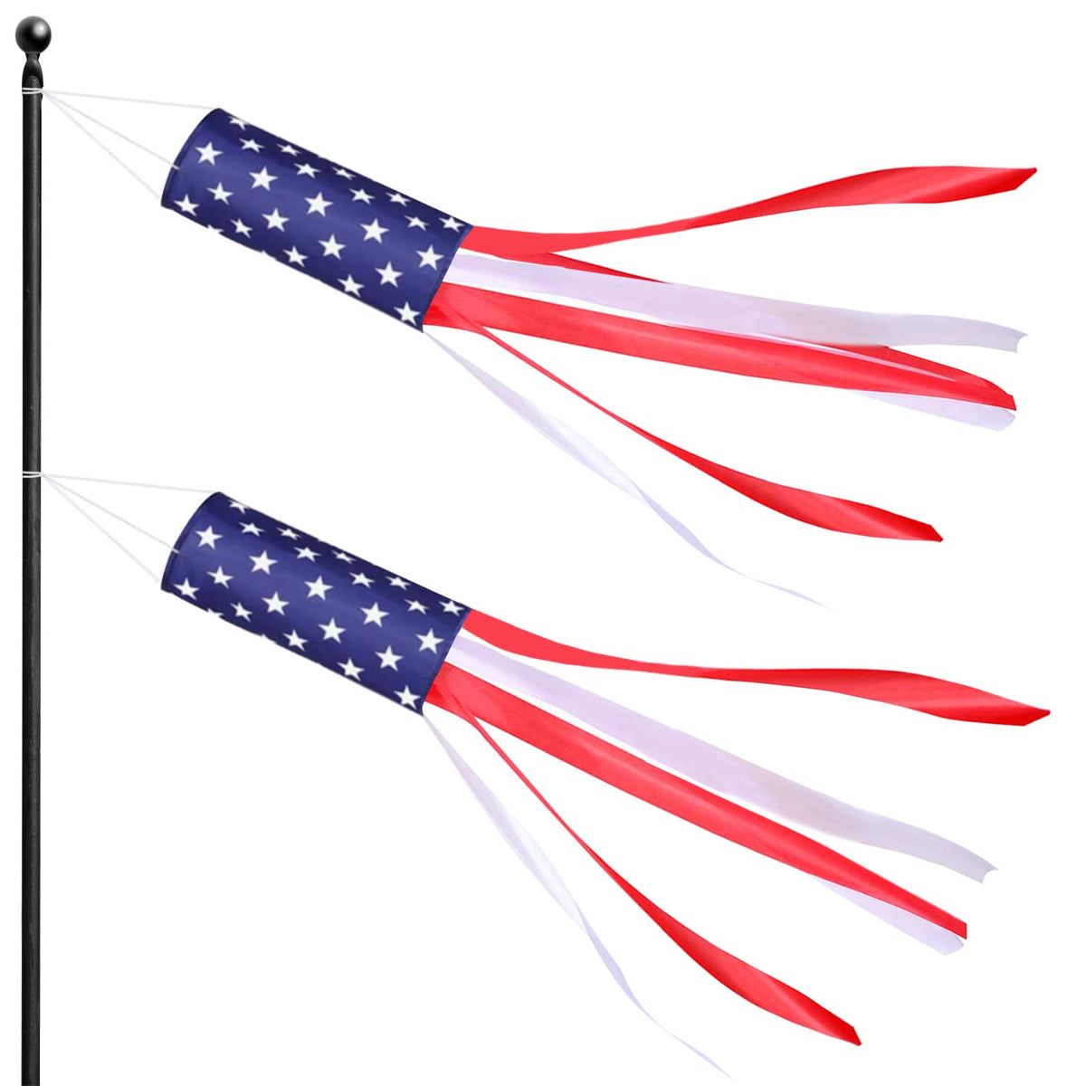 SOTOPOO USA flag windsock 40-inch for outdoor patriotic decor
