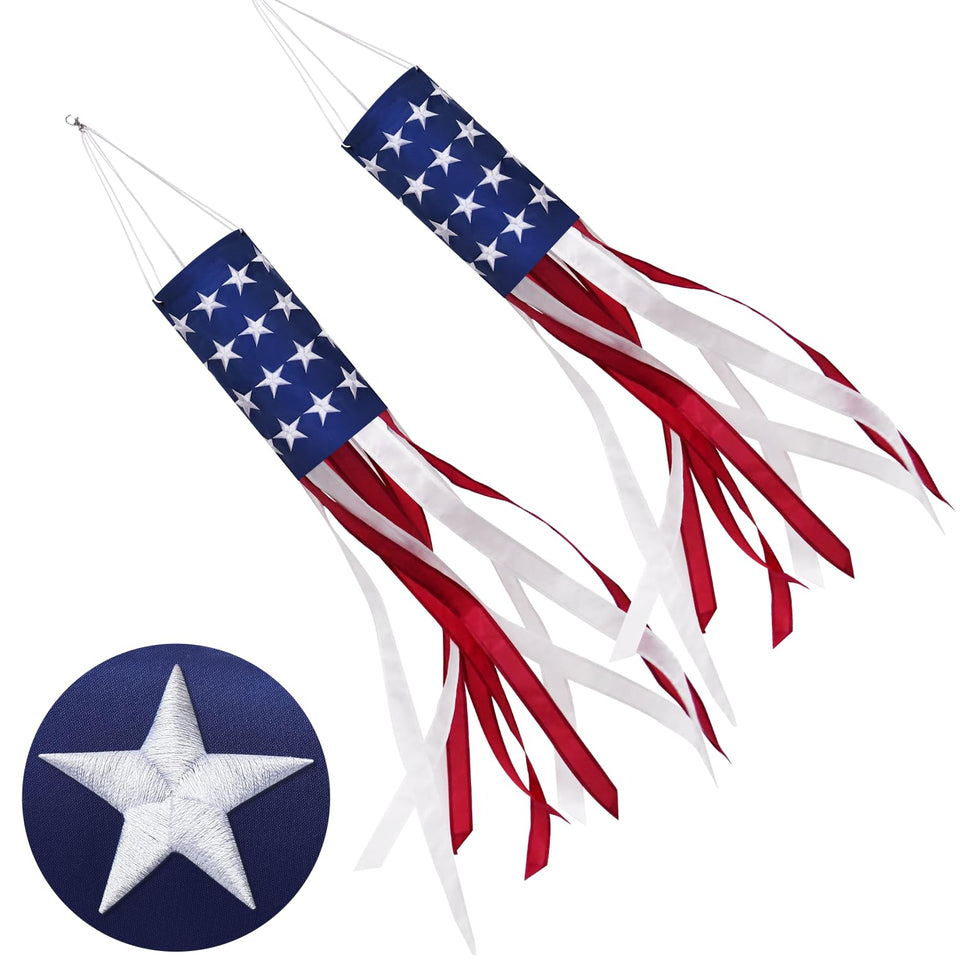 SOTOPOO windsock embroidered stars for a vibrant outdoor patriotism in the yard