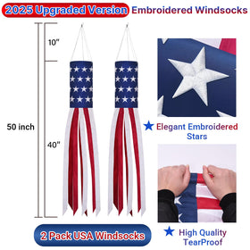 SOTOPOO windsock with red white blue flag colors for festive outdoor celebrations