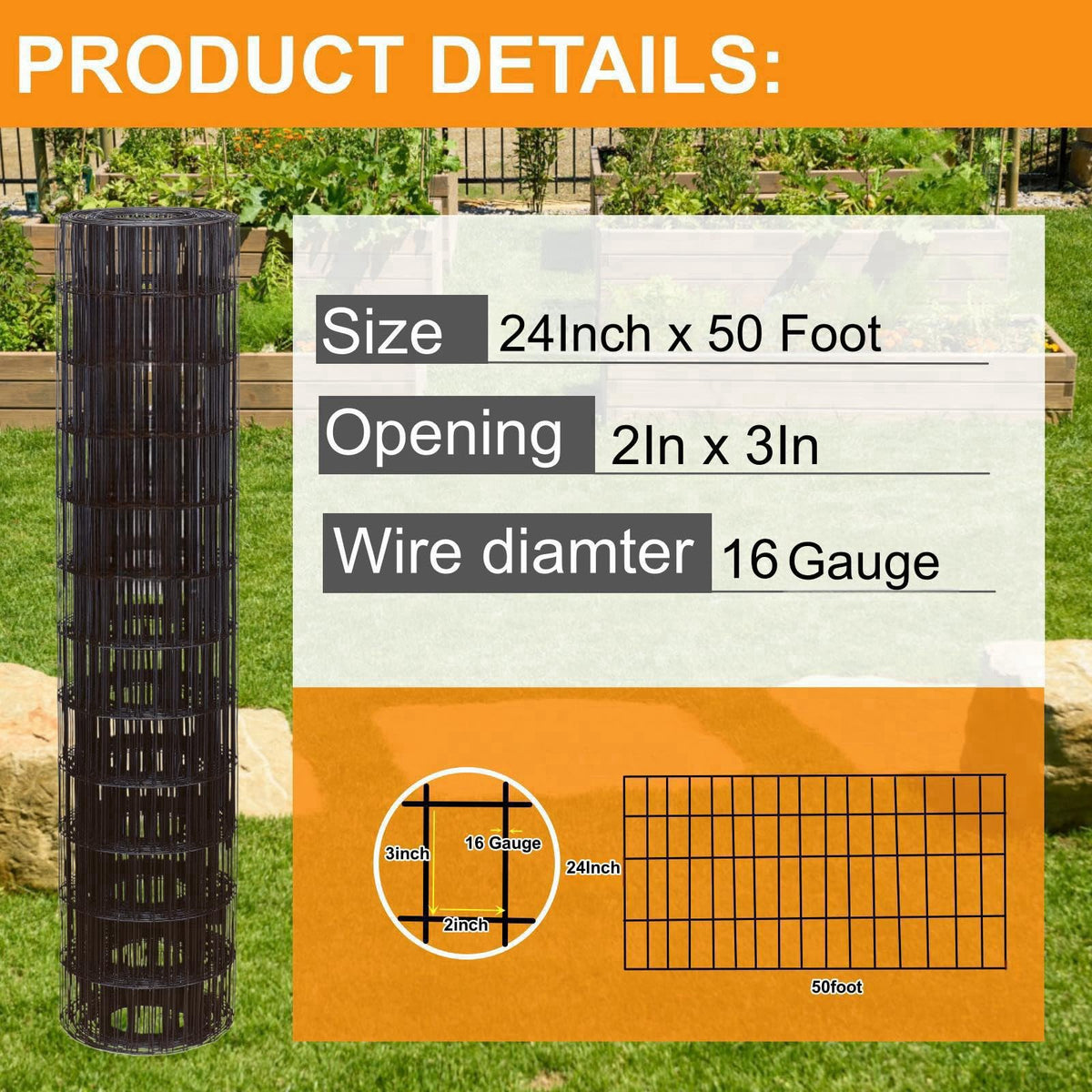 SOTTORICH welded wire fence panel-assembly enables quick, tool-free installation.