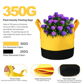 SouilGoal grow bags with black bottoms retain heat to support early growth.