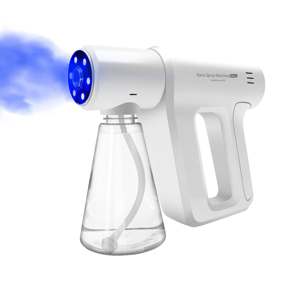 Soujcen atomizer sprayer with blue light and six LEDs for precise mist
