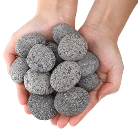 SOUJOY natural lava stones for firepit with authentic volcanic look.