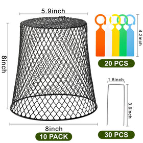 SOUJOY garden cloche with 30 stakes secures outdoor plants against nibbling animals.
