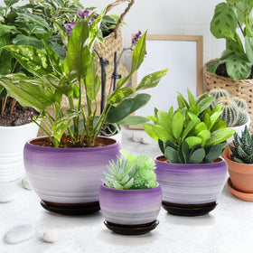 SOUJOY indoor-outdoor plant pot set fits balconies, desks, and windowsills.