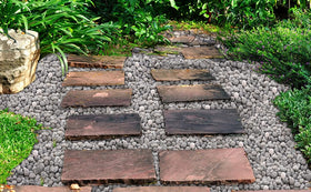 SOUJOY natural lava stones for decor and heat management in gardens.