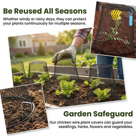 SOUJOY rust-resistant metal cloche guards vegetables with long-lasting durability.
