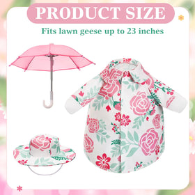 Soulchen pink goose umbrella complements floral outfit for sunny days