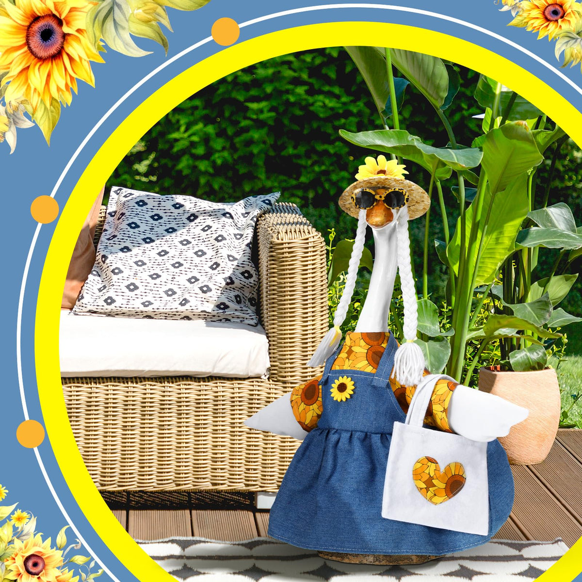 Soulchen lawn decor spring sunflower display brightens any garden