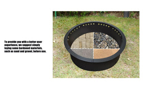 SoulMate fire pit ring in use for outdoor bonfires and camping