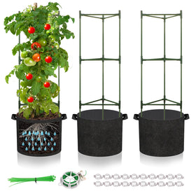 SoundValue 3-pack tomato cages provide sturdy, weather-resistant support for tall, heavy tomato plants.
