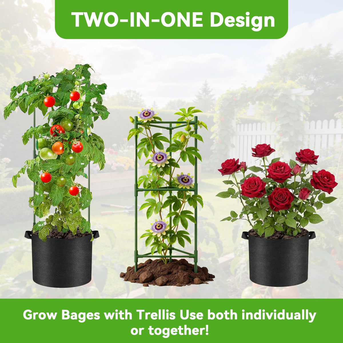 SoundValue breathable grow bags enhance aeration and easy relocation of plants.