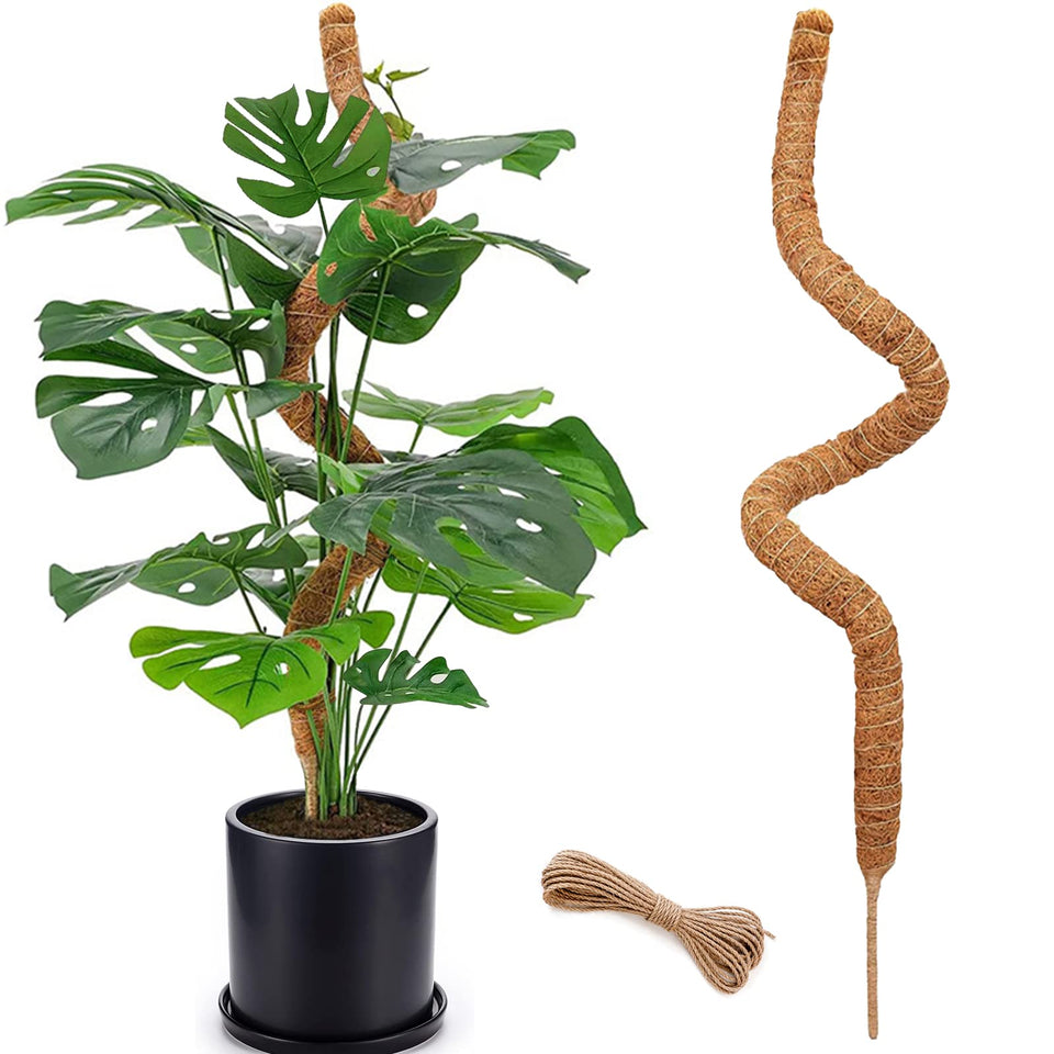 Soupiar 48-inch moss pole provides sturdy support for climbing plants.