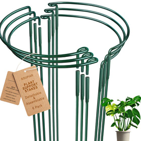 Soupiar 6-pack detachable stakes for versatile garden support in indoor and outdoor spaces.