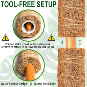 Soupiar jute rope 6-6ft secures vines without tools.