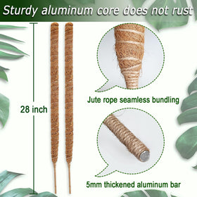 Soupiar moss pole with jute rope 6-6ft enables gentle training of climbers