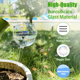 SOURACE easy-fill watering bulb with quick setup keeps houseplants hydrated.