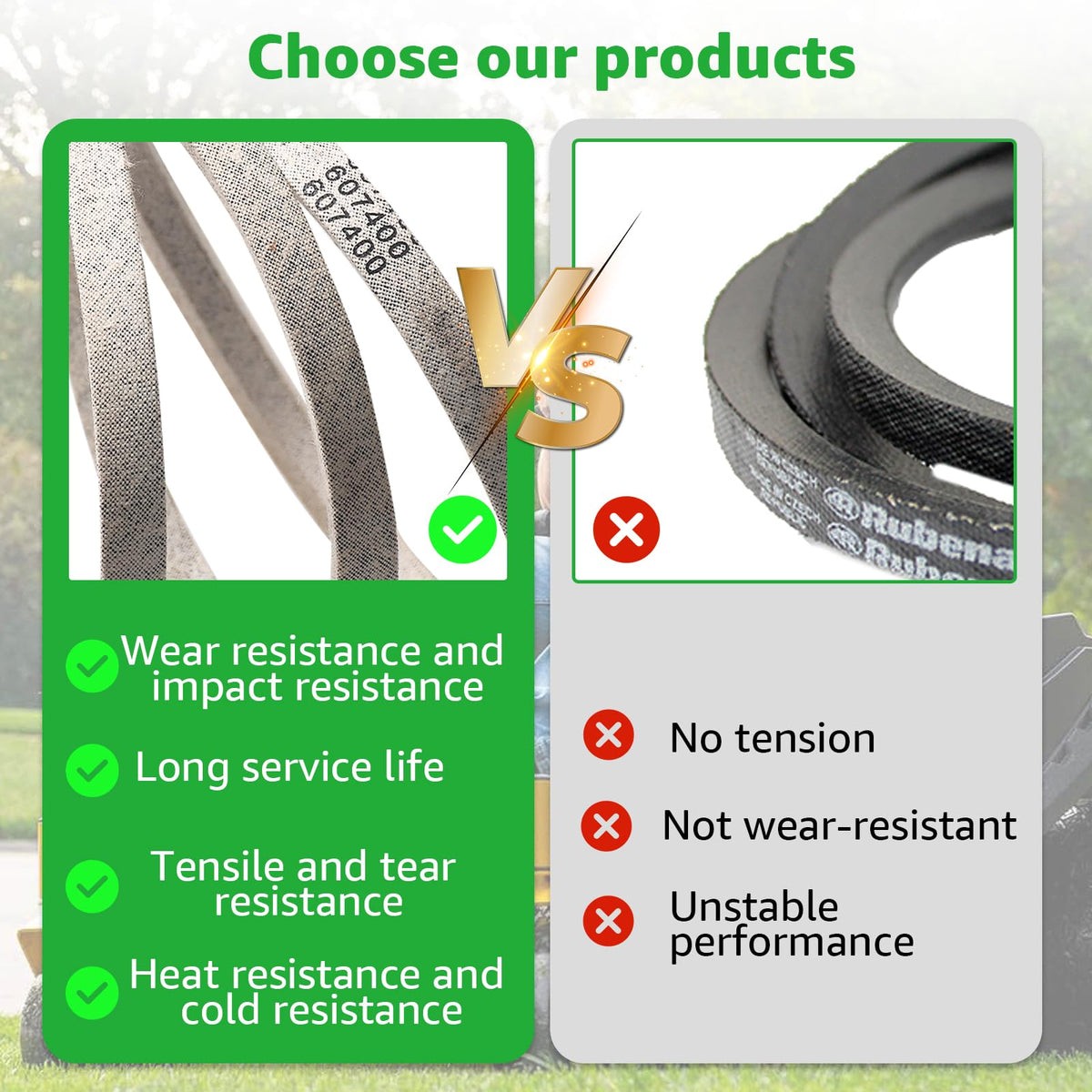 Sousery 607400 belt durability shot emphasizes long wear life