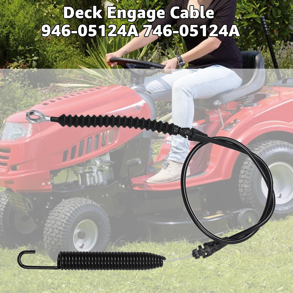 Sousery 946-05124A eyelet end of the deck engagement cable shows secure fastening.