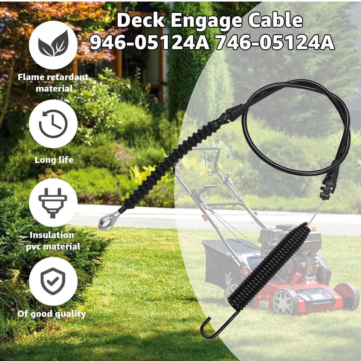 Sousery easy-installation deck cable ready for quick mower upgrades.