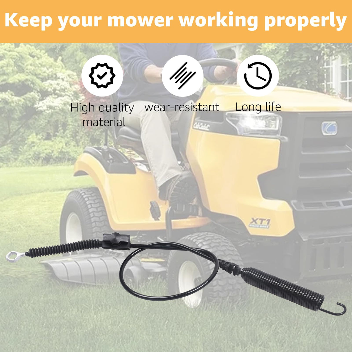 Sousery throttle control cable replacement for lawn mowers.