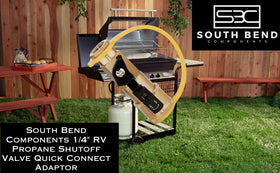 South Bend Components BBQ grill propane connection for easy setup.