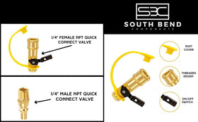 South Bend Components brass valve for versatile RV and outdoor use.