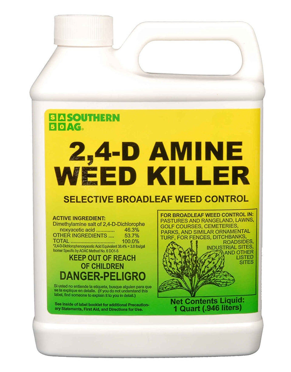 Southern Ag Amine 2,4-D Weed Killer bottle for turf and pastures weed control