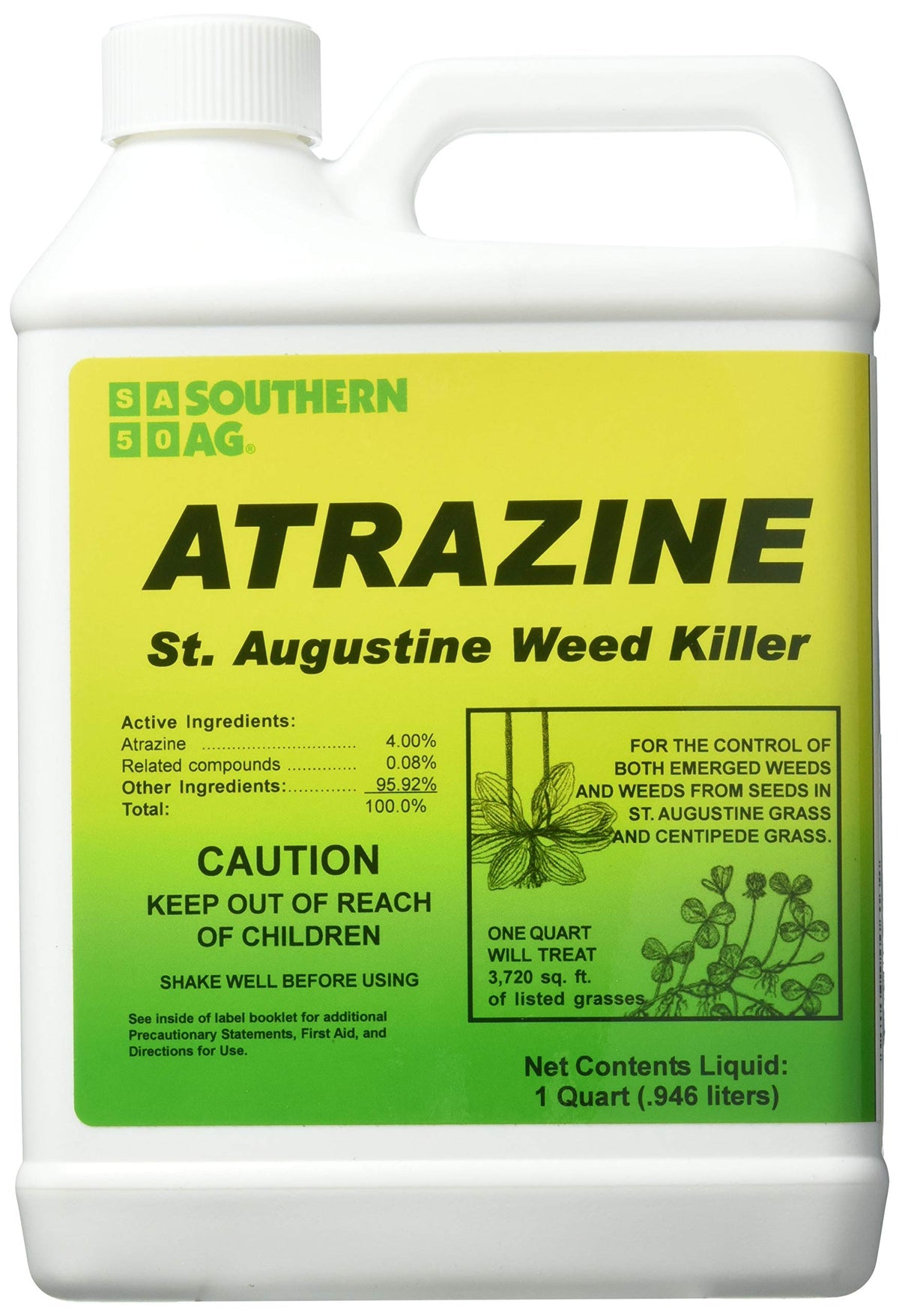 Southern Ag Atrazine St. Augustine weed killer bottle for effective lawn weed control