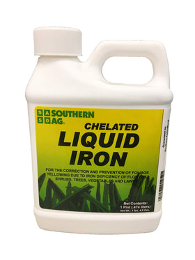 Southern Ag Chelated Liquid Iron bottle boosts plant color and health
