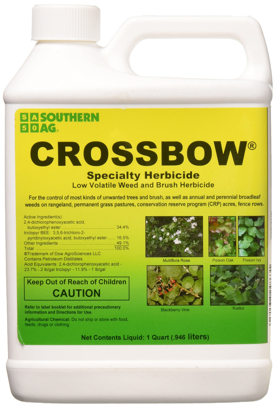Southern Ag Crossbow bottle ready for effective weed and brush control around fences.
