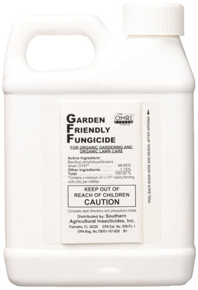 Southern Ag Garden Friendly Biological Fungicide application protecting vegetables and ornamentals.