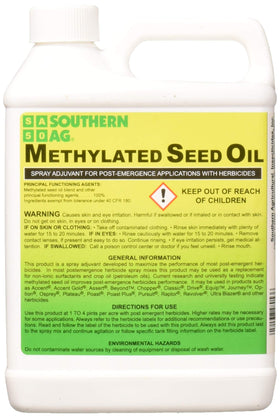 Southern Ag MSO bottle pour illustrates improved leaf penetration for post-emergent herbicides.
