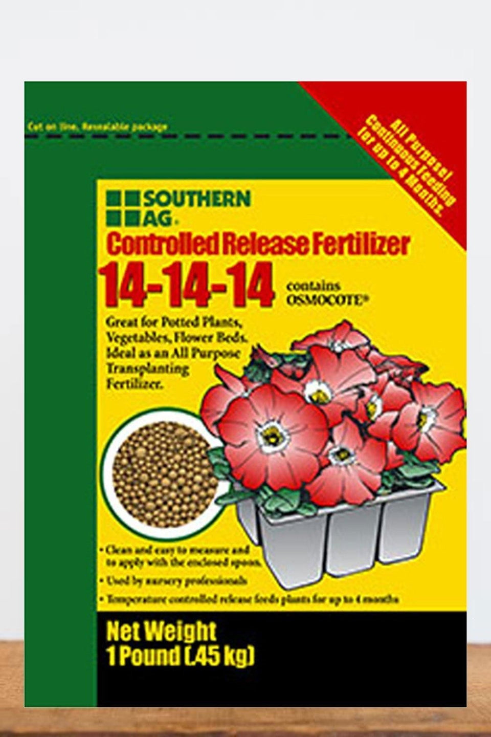 Southern Ag Osmocote 14-14-14 1lb container for long-lasting, controlled nutrition in pots