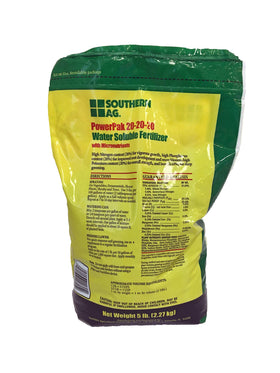 Southern Ag PowerPak 20-20-20 dissolving in water for easy plant feeding