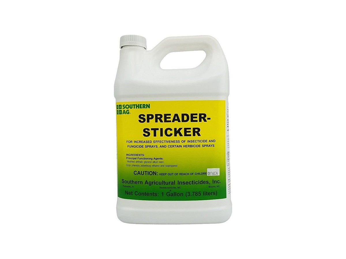 Southern Ag Spreader Sticker gallon bottle improves spray coverage on ornamental plants.