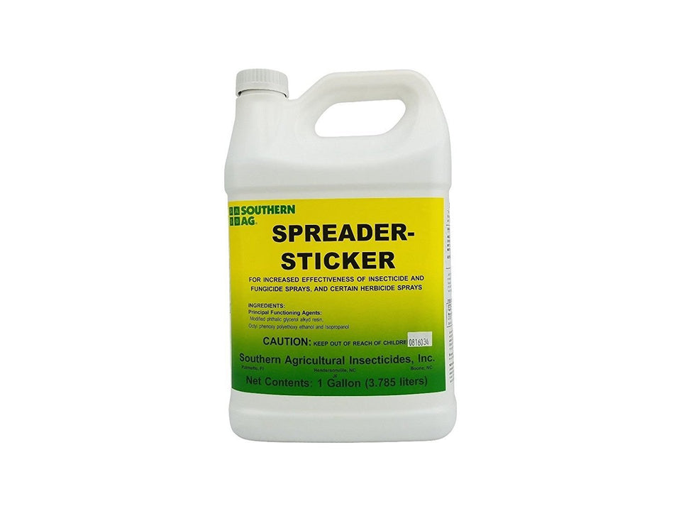 Southern Ag Spreader Sticker gallon bottle improves spray coverage on ornamental plants.