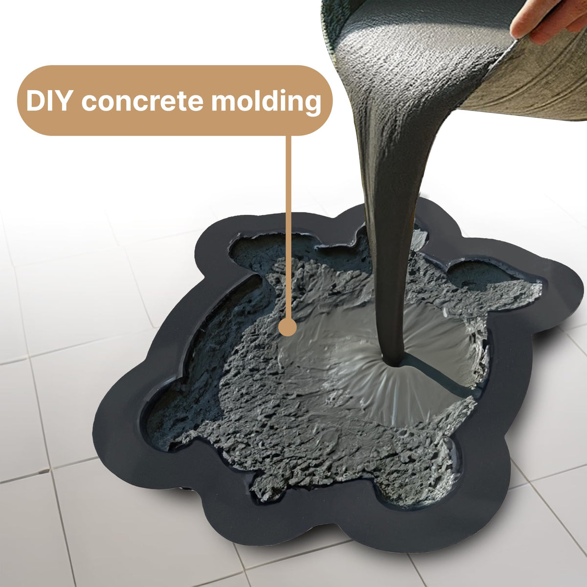 Southern Homewares stepping stone mold fits standard garden paths for a neat layout.