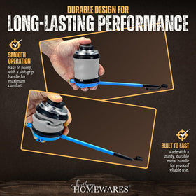 Southern Homewares powder duster metal handle provides durable support during use.
