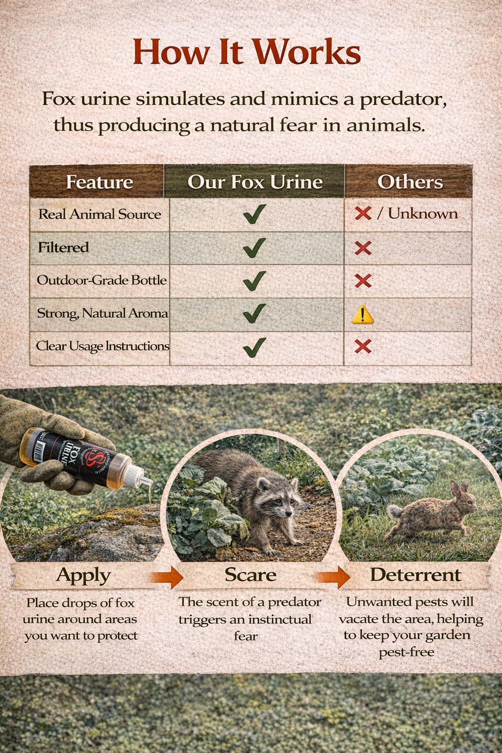 Southern Snares Fox Urine used with raw wool for active scent.